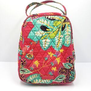 Vera Bradley Lunch Bunch Bag Rumba Pink Paisley Floral Quilted Lunchbox